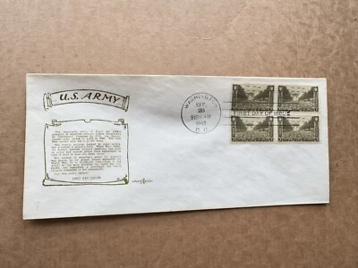 US 1945 FDC W/ Pent Art Cachet (25-14) US Army #934 +Monograph Cachet A - Image 1 of 2