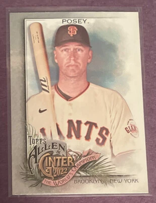 2022 Topps Allen & Ginter Silver Portrait Hot Box #77 Giants Buster Posey - Image 1 of 2