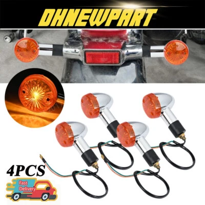 Front Rear Turn Signal Lights Lamp For Kawasaki Vulcan 750 800 900 1700 2000 4x - Изображение 1 из 4