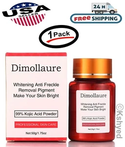 Dimollaure 99% Kojic Acid Whitening Anti Freckle Melasma Acne Spots Removal -New - Picture 1 of 8