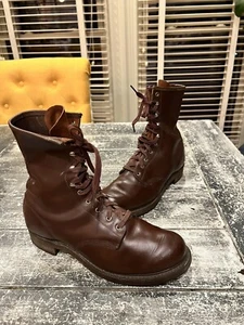 Vtg 60's Permacounter Combat Boots Sz 7.5 E Neoprene Outsoles - Picture 1 of 16