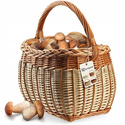 KADAX Weidenkorb für Pilze, Ovaler Korb zum Einkaufen - Bild 1 von 4