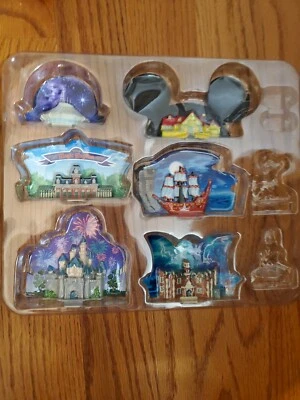 Disney Magic Kingdom Game 6 Plastic Attractions W/ Backgrounds Replacements 2004 - Image 1 of 4