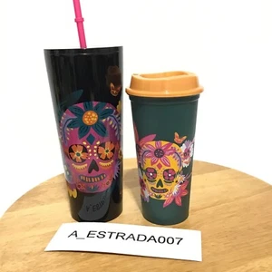 Starbucks México Día de los Muertos Vaso de Acero Inoxidable 24oz y Taza Caliente 20oz - Imagen 1 de 19
