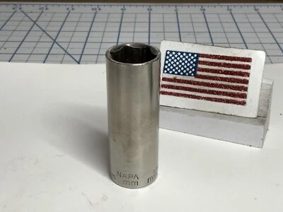 NAPA NBDM617, 17mm 3/8 Drive 6pt Deep Metric Socket, USA Made - Image 1 of 4