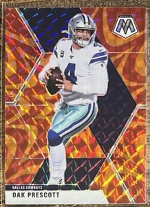 Panini Mosaic Dak Prescott Orange Reactive #58 Dallas Cowboys 2020 - Imagen 1 de 2