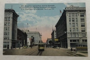 Broadway, Looking East, San Diego, Spreckels Theatre & Central Mortgage. PC (S2 - Picture 1 of 2