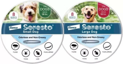 FURRYTALESS Sealed)2025 Flea&Tick Collar for Large Dog+Small Dog| 8Months Protection