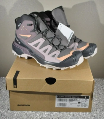 Salomon Women's X Ultra 360 Mid CSWP W Hiking Boot - Plum - Sz 8 - 474500 NIB - Image 1 of 4