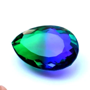 BI Color Tourmaline 97-98 Ct AAA+ Natural Pear Cut Loose Gemstone Certified Best - Picture 1 of 8
