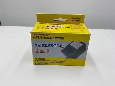 3 In 1 NES, Super SNES, Genesis AC Adaptor Power Cord  - Image 1 of 4