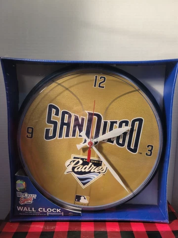 Wincraft Sports San Diego Padres Team Wall Clock New Size 12x12 Round Cover
