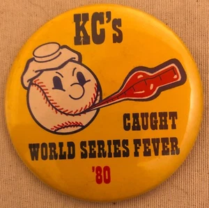 ULTRA RARE! 1980 Royals KC’s Caught World Series Fever '80 Pin Rarität UNIKAT!! - Bild 1 von 3