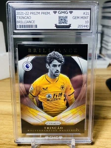 2021-22 Prizm Premier League Trincao Brilliance SP GMG Graded 10 Gem Mint ๐ - Picture 1 of 1
