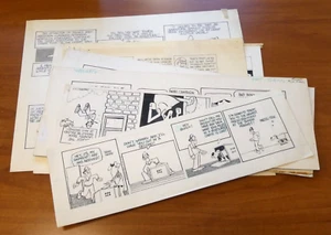 Lot of 8 Comic Strip Art Late 1970's Zimmerman - Picture 1 of 11