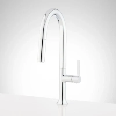 Signature Hardware Bok 1.8 GPM Chrome Single Hole Pull Down Kitchen Faucet - Image 1 of 4