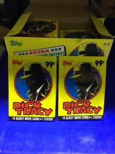 2 Topps Glossy Dick Tracy the Movie Cello Packs 16 cards+1 sticker each
