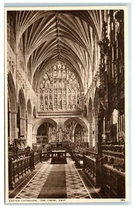 Postcard Exeter Devon Cathedral The Choir East - Picture 1 of 2