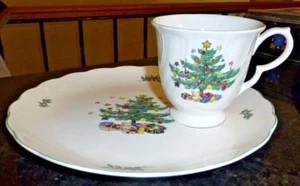 Nikko Japan Happy Holidays set pranzo / biscotti latte Babbo Natale raro FS CC - Foto 1 di 7