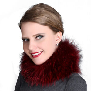 100% Real Fox Fur Scarf Womens Winter Knit Headbands Neck Warm Collar Scarves