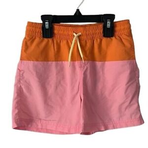TBBC The Beaufort Bonnet Company Orange/Pink Color Block Swim Trunks Size 6