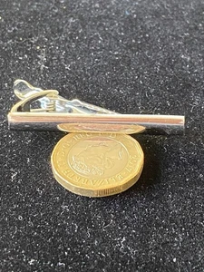Silver tone tie clip - Picture 1 of 3