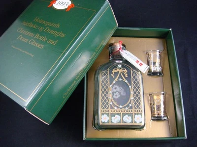 Holmegaard Weihnachtsflasche / Christmas Bottle  und Gläser 1993,  Neu, OVP - Bild 1 von 4