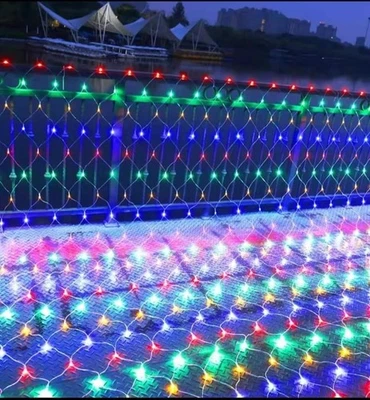 LED Mesh Christmas Fairy Lights Net Light Garden Decorative Outdoor Waterproof - Image 1 of 4
