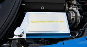 Fuse Box Cover Yellow "Corvette" fits 2014-2019 Chevy Corvette - Picture 1 of 2