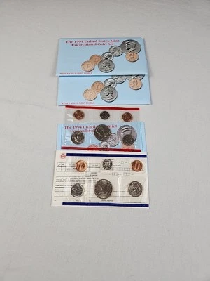 1994 US Uncirculated Mint Set 10 Coin United States Philadelphia Denver Lot Of 2 - Image 1 of 2
