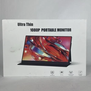 Ultra Thin 15" FHD PORTABLE MONITOR 1080P IPS Screen Dual Speakers - Picture 1 of 6