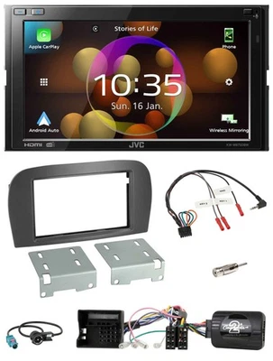 JVC DAB Lenkrad 2DIN Bluetooth USB Autoradio für Mercedes SL 2006-2011 R230 - Bild 1 von 4