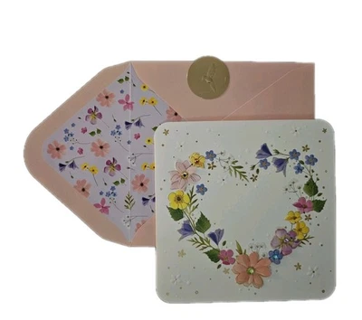 Papyrus Blank Card Floral Heart Multipurpose  - Image 1 of 4