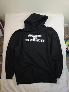 Element Brand Endure The Elements Print schwarzer Hoodie Surf/Skate 2XL neu mit Etikett - Bild 1 von 7