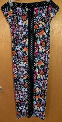 Pantalones de pijama Cuddl Duds Cool & Airy Jersey estampado en bloques de colores 3X negro floral Foto 1 de 4