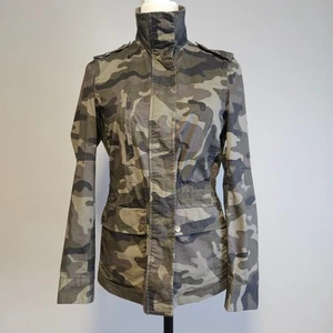 Love Tree Jacket Womens Small Green Camo Military Army Y2K Streetwear Urban - Picture 1 of 9