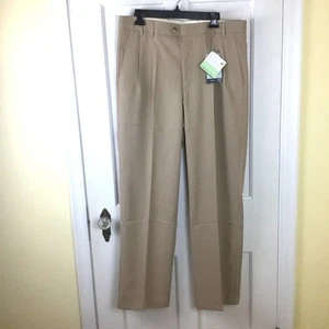 CUTTER & BUCK Mens Golf Dress Pants Dry Tec Luxe Khaki 35x32 NWT - Picture 1 of 6