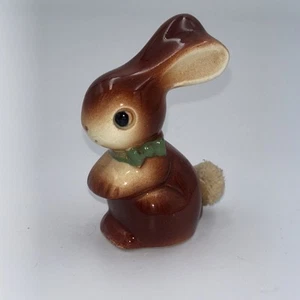 Goebel Bunny Rabbit Figurine- Brown with Cotton Tail - Picture 1 of 5