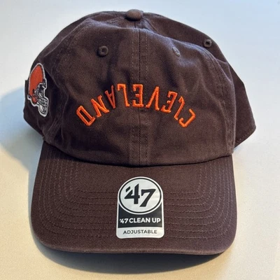 New Adjustable '47 Brand Clean Up NFL Cleveland Browns Flip Script Hat/Cap - Image 1 of 4