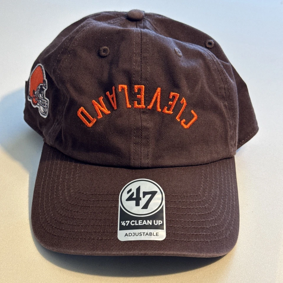 New Adjustable '47 Brand Clean Up NFL Cleveland Browns Flip Script Hat/Cap - Image 1 of 4