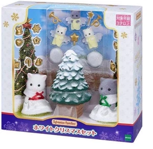 Calico Critters Set Natale Bianco Giappone Originale Famiglie Sylvaniane - Foto 1 di 3