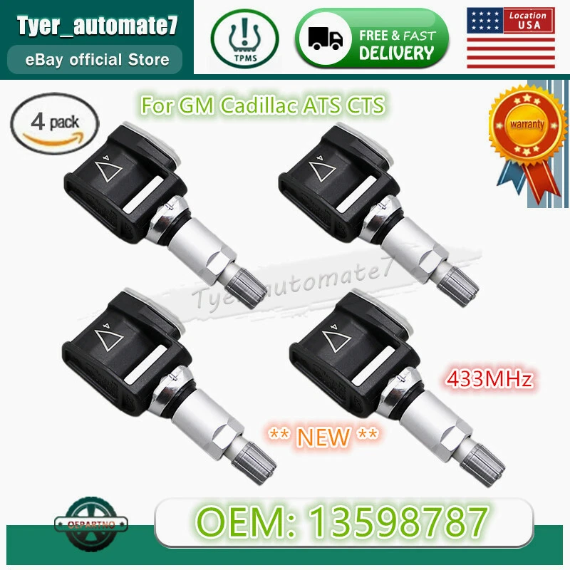 Nuevo sensor de presión de neumáticos TPMS de 4 piezas para Cadillac ATS CTS Chevrolet Camaro 2016-19 Foto 1 de 4