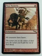 Mass Hysteria - Mirrodin Unplayed! UP NM Red Rare MAGIC MTG CARD