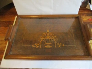 1930s Wooden and parquetry Serving Tray 51 cms x 35 cms - Picture 1 of 6