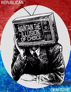 US Politics TV Head Pop Art STAMPA arte originale di New York graffiti artist PUKE - Foto 1 di 1