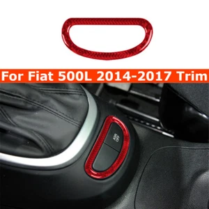 Central Console ASR Button Frame Carbon Fiber Trim Sticker For Fiat 500L 2014-17 - Foto 1 di 12
