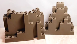 LEGO Mountain Old Dark Gray BURP & LURP Set STAR WARS ALIEN PLANET Big Rocks - Picture 1 of 1