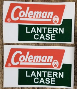 TWO (2) NEW COLEMAN LANTERN CASE STICKER LABEL DECAL LANTERN STOVE REPLACEMENT - Picture 1 of 2