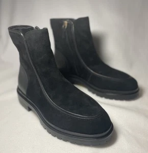 Stivaletti donna Lauren Ralph Lauren Colbie Lug Zip neri taglia 9,5 *NUOVI CON SCATOLA* - Foto 1 di 18