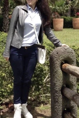 Chaqueta de cuero turco reversible con bolsa de almacenamiento para mujer / talla 36 Foto 1 de 4